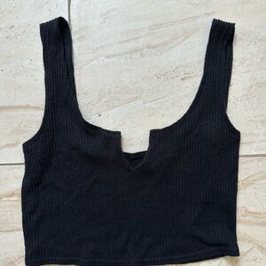 PacSun Black Ribbed Tank Top